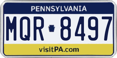 PA license plate MQR8497