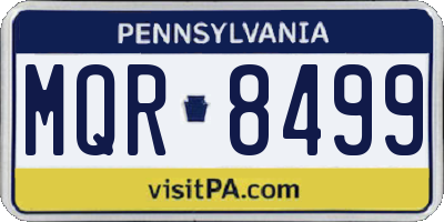 PA license plate MQR8499