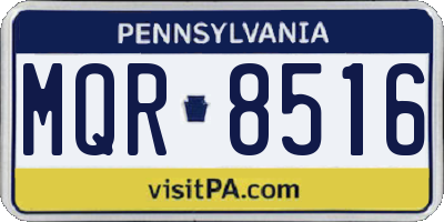 PA license plate MQR8516