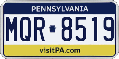 PA license plate MQR8519