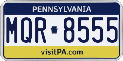PA license plate MQR8555