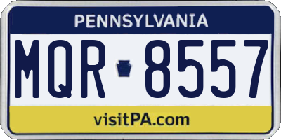 PA license plate MQR8557