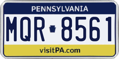 PA license plate MQR8561