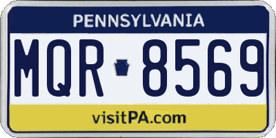 PA license plate MQR8569