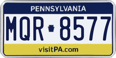 PA license plate MQR8577