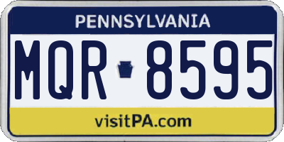 PA license plate MQR8595