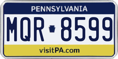 PA license plate MQR8599