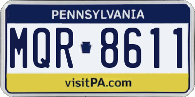 PA license plate MQR8611