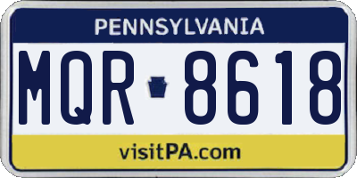 PA license plate MQR8618