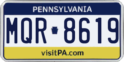 PA license plate MQR8619