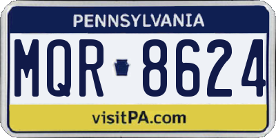 PA license plate MQR8624