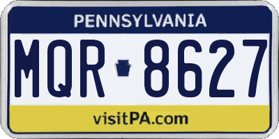 PA license plate MQR8627