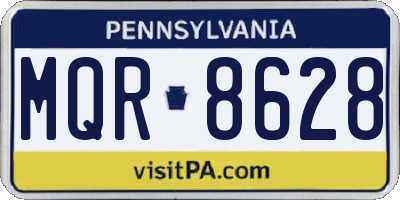 PA license plate MQR8628
