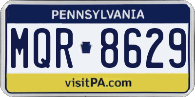 PA license plate MQR8629