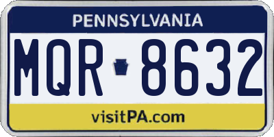 PA license plate MQR8632