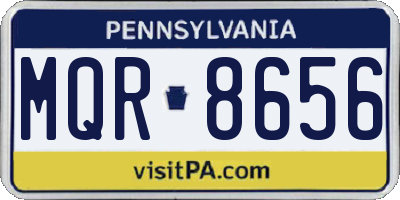 PA license plate MQR8656