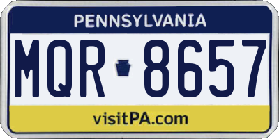 PA license plate MQR8657