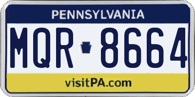 PA license plate MQR8664