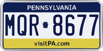 PA license plate MQR8677