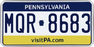 PA license plate MQR8683
