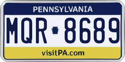 PA license plate MQR8689