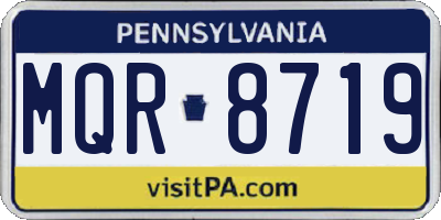 PA license plate MQR8719