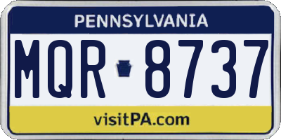 PA license plate MQR8737