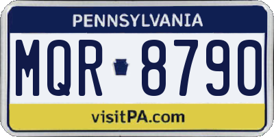 PA license plate MQR8790
