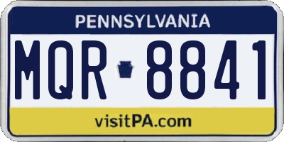 PA license plate MQR8841
