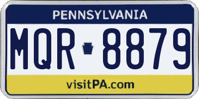 PA license plate MQR8879