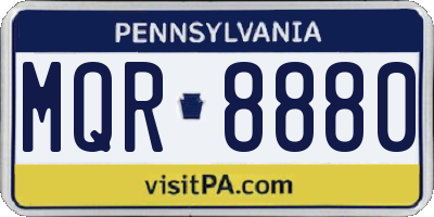 PA license plate MQR8880
