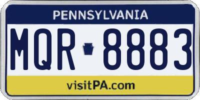 PA license plate MQR8883