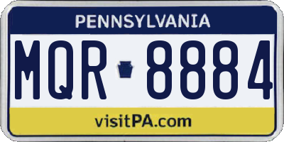 PA license plate MQR8884