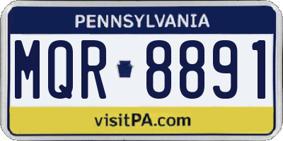 PA license plate MQR8891
