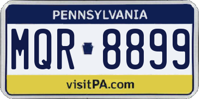 PA license plate MQR8899