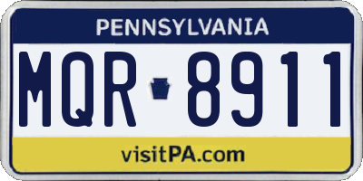 PA license plate MQR8911