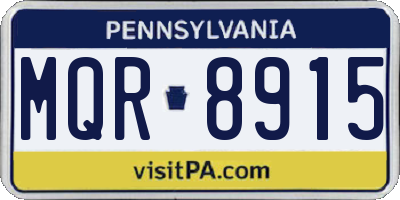 PA license plate MQR8915