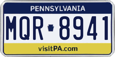 PA license plate MQR8941