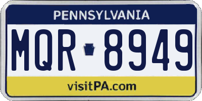 PA license plate MQR8949