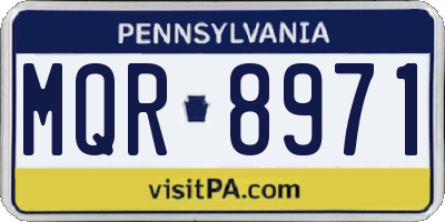 PA license plate MQR8971
