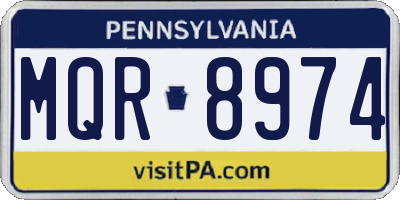 PA license plate MQR8974