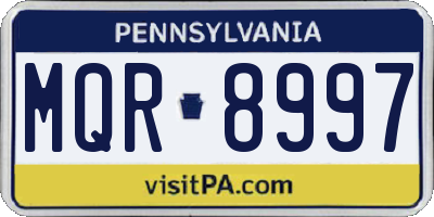 PA license plate MQR8997