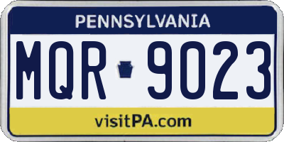 PA license plate MQR9023