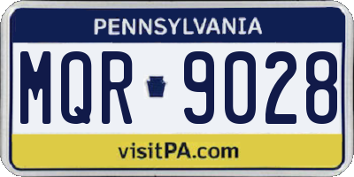 PA license plate MQR9028