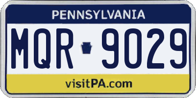 PA license plate MQR9029