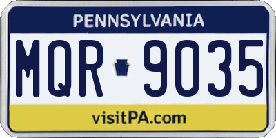 PA license plate MQR9035