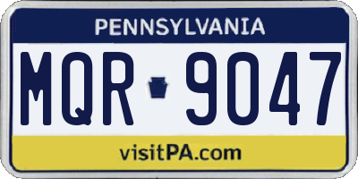 PA license plate MQR9047