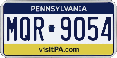 PA license plate MQR9054