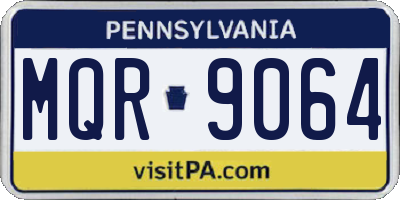 PA license plate MQR9064