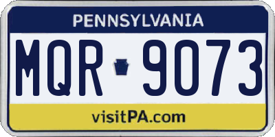 PA license plate MQR9073